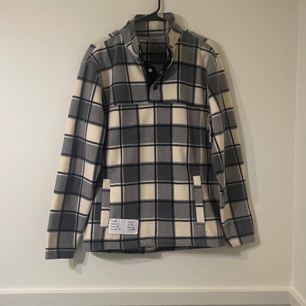 Plaid Fleece Pullover - Picture 2 of 6